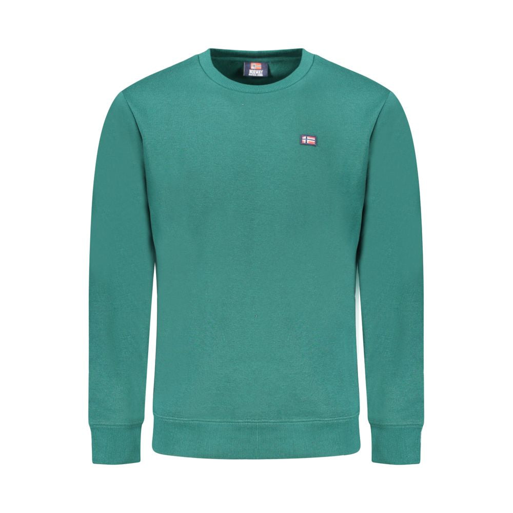 Green Cotton Men Sweater