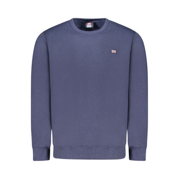 Blue Cotton Men Sweater