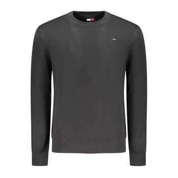 Black Cotton Men Sweater