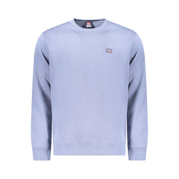 Blue Cotton Men Sweater
