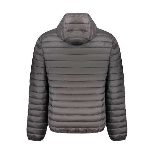 Black Polyester Men Jacket