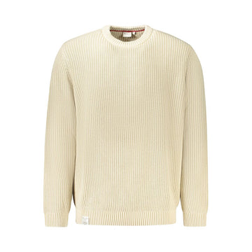 Beige Cotton Men Sweater