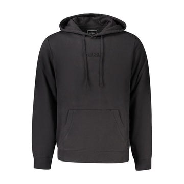 Black Cotton Men Hoodie