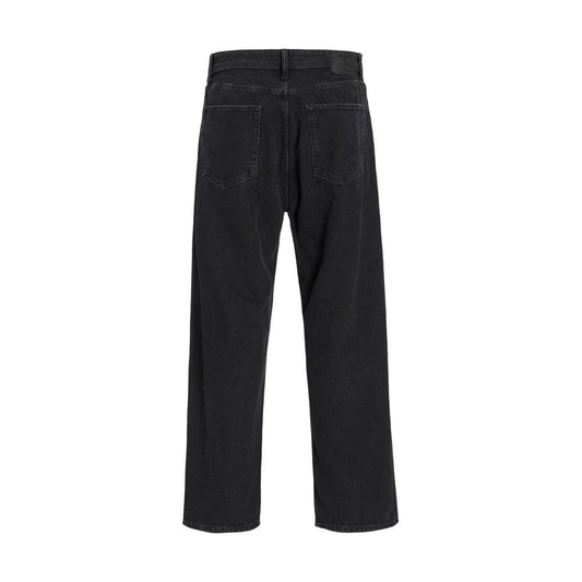Black Cotton Relaxed Fit Jean