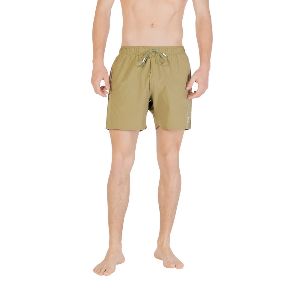 Green Polyester Swim Short