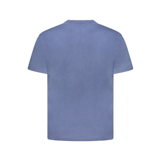 Blue Cotton Men T-Shirt