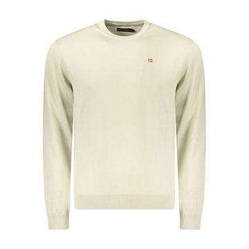 Beige Cotton Men Sweater