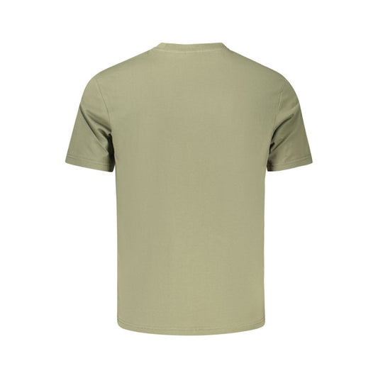Green Cotton Men T-Shirt