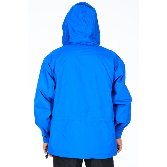 Blue Polyester Men Jacket