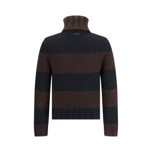 Striped Wool-Blend Turtleneck