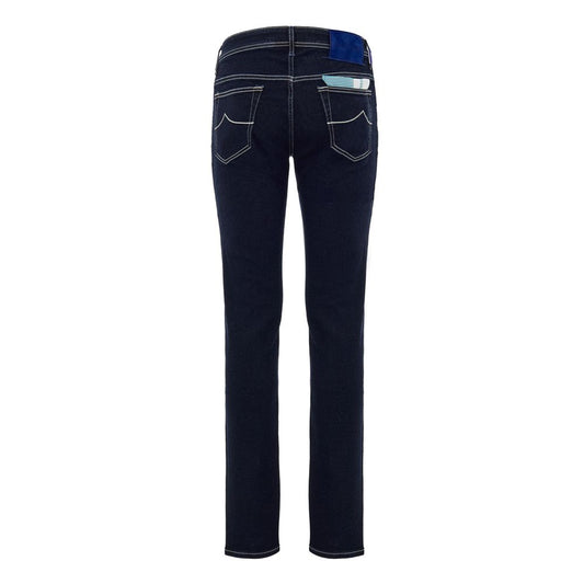 Blue Cotton Skinny Jean