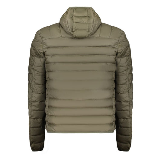 Green Polyester Men Jacket