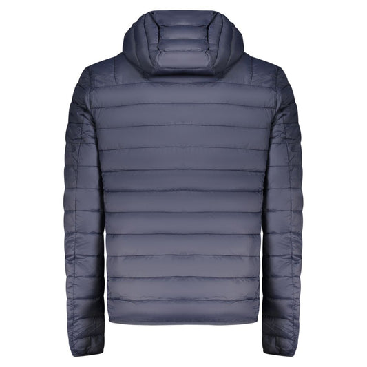 Blue Polyester Men Jacket