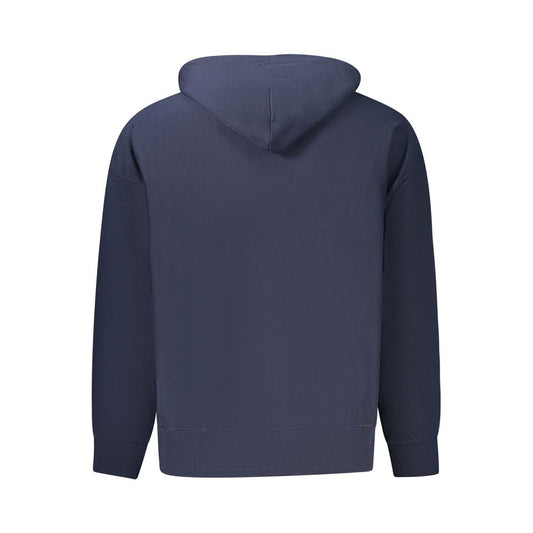 Blue Cotton Men Sweater