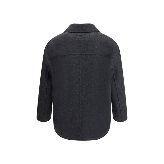 Wool felt double-breasted Caban Coat