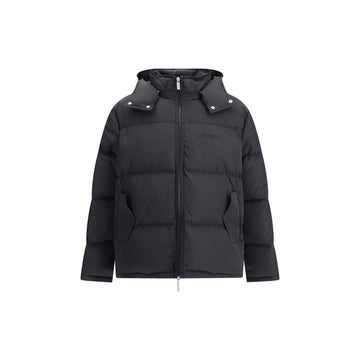 Hooded Diagonal Arrow Down Jacket