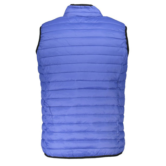 Blue Polyamide Sleveless Jacket