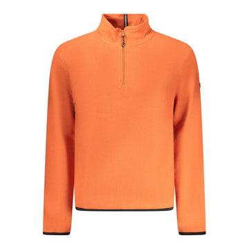 Orange Polyester Men Sweater