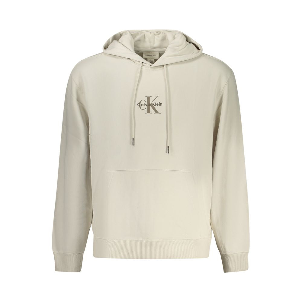Beige Cotton Men Sweater