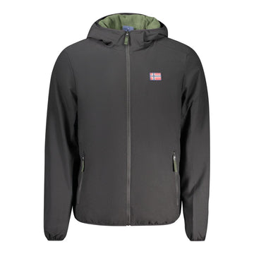 Black Polyester Men's Jacket