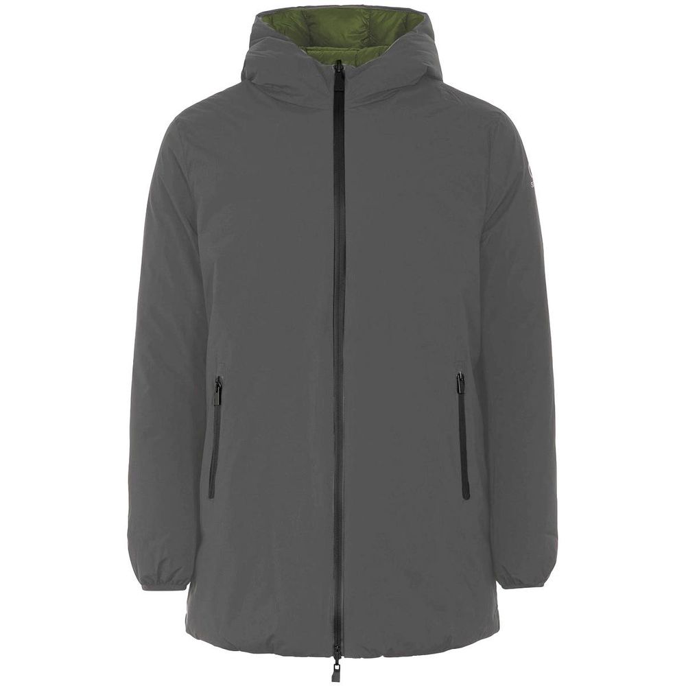 Gray Polyester Jackets & Coat