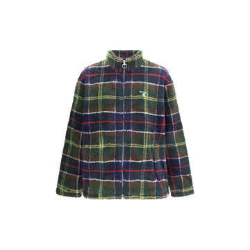 Sherpa Tartan Fleece Zip Through Jacket
