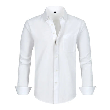 Oxford Shirt with Faux Buttons